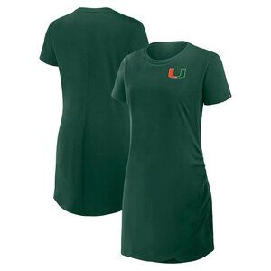 Fanatics University of Miami Hurricanes Relaxed Fit Drape T-Shirt Dress S NWT